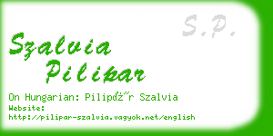 szalvia pilipar business card